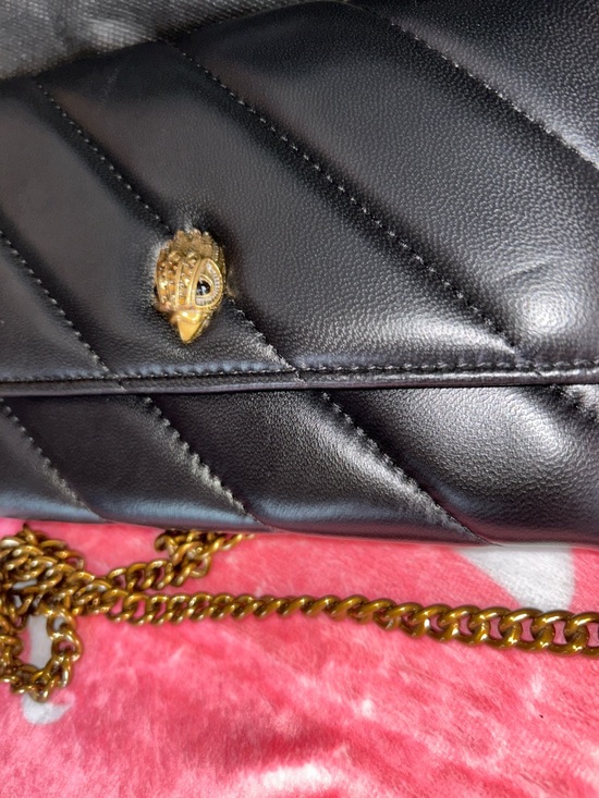 Kurt Geiger Black Soho Leather Wallet on Chain - Picture 2 of 9